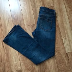 Express Mid Rise Stretch Bout Cut Jeans